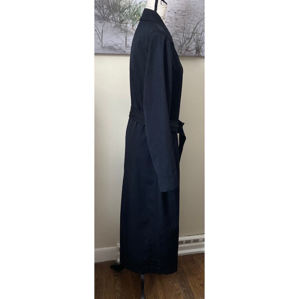 J Crew women's vintage black lightweight wool classic trench coat, size 12 - Picture 5 of 12